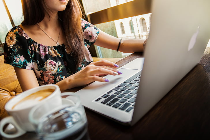 women working on chip chick technology laptop at home office