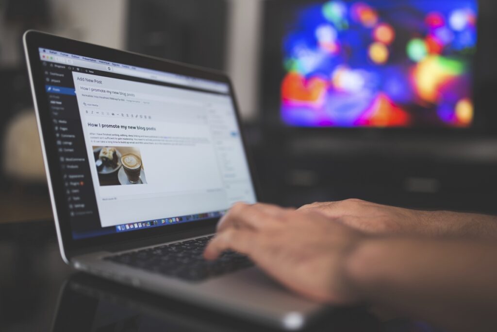 person using white label wordpress development