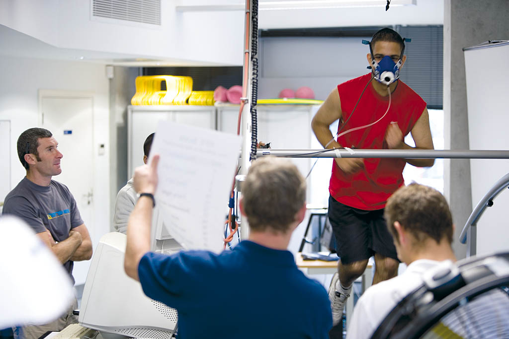 person improving performance using sports technology labs
